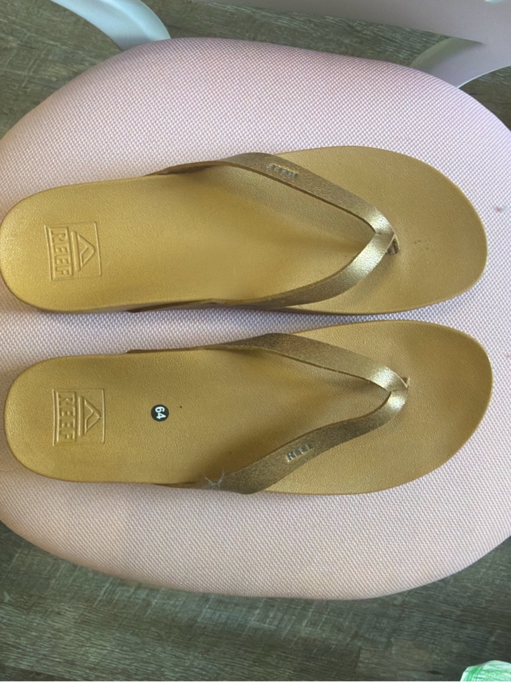 Reef Women's Metallic Gold Flip Sandals